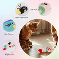 Andiker 3Pcs Cat Crinkle Toys, Plush Cats Toy Embroidered Hide and Seek Socks with Crinkle Sound Inside, Scratch Bite Kick and Reduce Boredom Interactive Cat Toys for Indoor Cats and Kittens