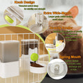Lemtrflo Rabbit Water Dispenser, Cage Automatic Hanging Bunny Feeder