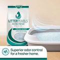 Litter Pearls Micro Fresh Scented Non-Clumping Crystal Cat Litter with Odorbond, 7 lb