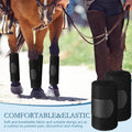 Set of 4 Horse No Bow Bandage 3D Contoured Standing Wrap Bandages Stable Nylon Horse Leg Wraps for Helping Prevent Horse