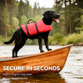 VIVAGLORY Dog Life Vest Rip Stop Dog Swim Vest, L