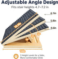 VKWJYOS Dog Ramp for Stairs, 2 Pack Foldable Stair Ramp for Dogs, Adjustable Solid Wood Pet Steps for Small Dogs, Senior, Short-Legged and Injured Pets, Elderly Dog Stair Wedges Assist