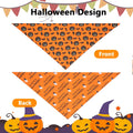 Halloween Dog Bandanas XLarge 2PCS, Fall Bibs for Boy and Girl