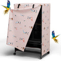 Tchvt Nighttime Bird Cage Covers with Zipper Panel Blackout Birdcage for Winter Universal Breathable Large Good Night Enclosure for Bird (Bird Designs, 38x24x48 inch)