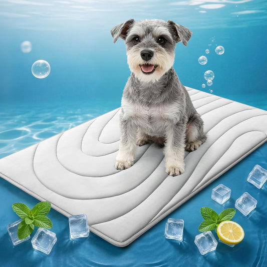 Babygreat Cooling Mat for Dogs, 36"x23" Self-Cooling Dog Bed with Arc-Chill Technology 3.0, Non-Slip Washable Pet Cooling Pad for Small & Medium Dogs, Indoor Outdoor Kennel Floor Use - Grey