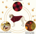 Plaid Dog Shirt Red Buffalo Dog Outfit Soft Casual Pet Clothes for Small Medium Large Dogs Puppy Cats Halloween Thanksgi