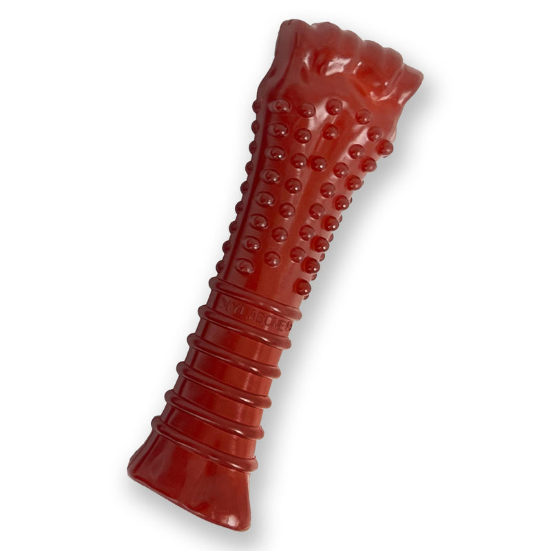 Nylabone Textured Bone Power Chew Toy for Dogs, Durable & Tough Dog Toys for Aggressive Chewers, Basted Blast Bacon and Steak Flavor, X-Large Dogs - 50+ lbs, 1 Count