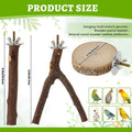 8 Pack Bird Perch, Natural Apple Wood Platforms, Hardwood Branches Cage Accessories for Parakeets, Cockatiels, Lovebirds