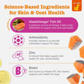 Zesty Paws Salmon Oil for Dogs Skin and Coat, Omega 3 Fish Oil Chews, Dog Allergy Relief Chews, Itch Relief Supplement, 90 Count, Bacon Flavor