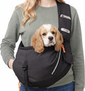 Dog Sling Carrier, Adjustable Depth, 3 Pockets, Medium