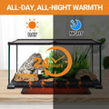 WACOOL TERRA 8" X 12" Reptile Heat Pad 24W Fast Heating Pad Terrarium Heating Mat Waterproof for Turtle, Lizard, Frogs, 