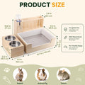 4-in-1 Rabbit Litter Box with Hay Feeder, Bunny Toilet