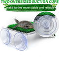 Keedolla Small Turtle Basking Platform Simulation Grass Turtle Ramp, Turtle Resting Basking Dock Floating Décor for Aqua