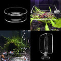 Aquarium Shrimp Feeder Dish Glass Fish Tank Feeding Bowls, 2pcs Square Glass Food Bowl (60mm), 1pcs Round Fish Feeding B