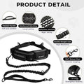 Hands Free Dog Leash with Waist Pack Bungee for Running