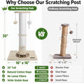 35-Inch Tall Cat Scratching Post, Stable Base for Large Cats