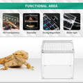 Reptile Terrarium,6.8" x 6.8"x 6" Reptile Breeding Box, Magnetic Acrylic Enclosure，for Tarantula，Hermit Crab，Jumping Spi