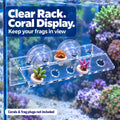 kcrygogo Coral Frag Holder Acrylic Coral Frag Rack with Powerful Double Suction Cups Suitable for Household Fish Tanks (