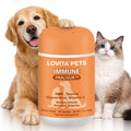 LOVITA Pets Senior Wellness Capsules for Dogs & Cats, with NMN, Resveratrol, Taurine, and PRALISUR Beta-Glucan, Daily Nutritional Support for Aging Pets, 60 Capsules
