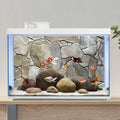 48x18 inches White Grey Rock Terrarium Backdrop Stone Fish Tank Background