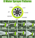 Upgraded Dog Wash Hose Attachment, 8-in-1 Sprayer Mode Garden Hose Nozzle with Pet Grooming Glove and 100cc Soap Dispenser Bottle, Adopted in Watering Flowers, Car Wash, Dog and Horse Showering