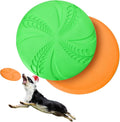 Nobleza 2 Pack Dog Flying Disc, 8in Interactive Flyer Dog Toys for Small Medium Large Dogs to Fetch, Durable Outdoor Dog