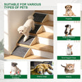 TIMHAKA 2 Pack Dog Ramp for Stairs, Upgraded Widened Non-Slip Dog Stairs for Small Medium Dogs, Wooden Pet Steps for Sta