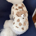 Cute Pet Apparel Plush Bear Pattern Cartoon Dog Clothes All Season Sleeveless Puppy Kitten Pullover Soft Skin-Friendly (White2, M (4.4-7.7lbs))