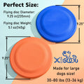 XIGOU Dog Flying Disc - Durable Rubber Flying Disc Dog Toy - 9.25" Indestructible Rubber Dog Flying Discs Flyer Dog Toys - Puncture Resistant & Bite Resistant Extremely - for Medium Large Dogs