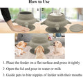 Puppy Milk Feeders for Multiple Puppies Kitten Feeding Bowl with 4 Nipples Silicone Nursing Bottle 235ml Food Water Feed