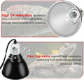 Reptile Lamp Bulb Fixture 5.5 Inch Deep Dome with Switch - Ideal for 60W/75W/100W/150W Heat Lamp Bulbs, Compatible with 