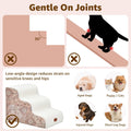 Woochpet 3-Step Dog Stairs, 23.6" Foam Pet Steps for High Beds & Couches