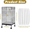 Hpmjz White Bird Cage Seed Catcher Adjustable Soft Birdcage Cover Reusable Nylon Mesh Birdcage Net Lightweight Skirt Seed Guard for Parrot Cage Stop Scatter Breathable Round Square Canary