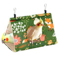 Rypet Winter Warm Bird Nest House - Hanging Hammock Velvet Shed Hut Cage Plush Fluffy Birds Hideaway Sleeping Bed Fuzzy for Parrot Parakeet Cockatiels Budgies Lovebird Medium（Green）
