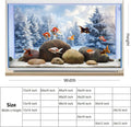 Fish Tank Background 36x18 Inch Winter Snow Scene Aquarium Decor Backdrop