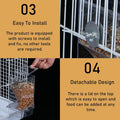 No Mess Bird Feeder for Cage Automatic Small Bird Food Container Dispenser