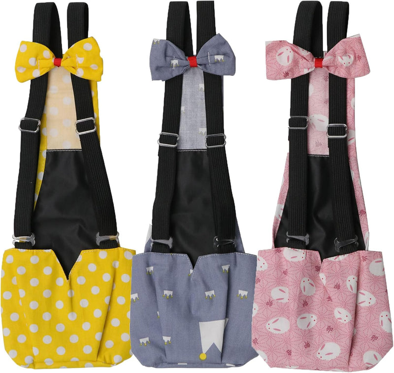BestParts 3pcs Sliding Diaper for Pet Goose Duck Chicken Yellow+Gray+Pink M