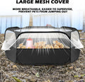 UWE Small Animal Playpen, Waterproof Foldable Pet Playpen, Black