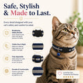 12-Pack Reflective Cat Collar Breakaway with Safety Elastic Band - Adjustable 7.5-12.5 Inch Lightweight Collar with Bell