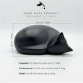 Comemori Sleeping cat Funeral urn, Black