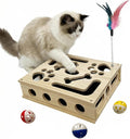Cat Scratch Puzzle Enrichment Box, Cat Nail File Enrichment Box Sandpaper, Interactive Cats Treat Toy Stress Free, Scrat