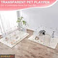 BRIAN & DANY Dog Playpen Portable for Small Animals, Dog Play Pen Indoor, Transparent Pet Playpen for Puppies, Cats, 80"