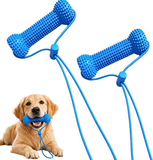 2Pcs Dual-Action Canine Dental Prop,Dog Toys Dual-Action Teeth Cleaning Mouth Prop,Dogs Chew Toys,Brushing Your Dog'S Te