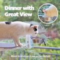 PETKARAY Window Bowls for Indoor Cats, 12 Ounces Food Bowl for Window, Dog Proof Cat Feeding Station, Foldable Stainless