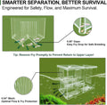 Triple-Chamber Fish Breeder Box for Fish Tank, Guppy Fry Nursery
