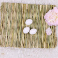 Hamiledyi Grass Mat Woven Bed Mat for Small Animal Bunny Bedding(Pack of 3)