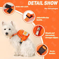 Orange Dog Harness Backpack with Leash & Poop Bag Dispenser, Modern Style, Medium Dog, 17-33 Lb, 5.9" x 5.9" x 2.3"