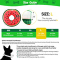 Upgraded Inflatable Dog Cone Collar with Transparent Anti-Licking Shield, Adjustable Elizabethan Collar for Medium Large Dogs, 2-in-1 Design with Detachable Shield and Soft Padding (L, Watermelon)