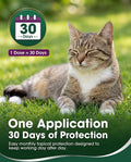 Natural Cat Flea & Tick Topical Care, Long-Lasting Waterproof Formula, Cats & Kittens Over 1.5 lbs and 8 Weeks, 6 Doses