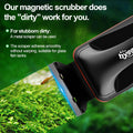 hygger Magnetic Aquarium Fish Tank Glass Cleaner,Detachable Dual-Blades Brush Tool with Floating Scrubber, Double Side M